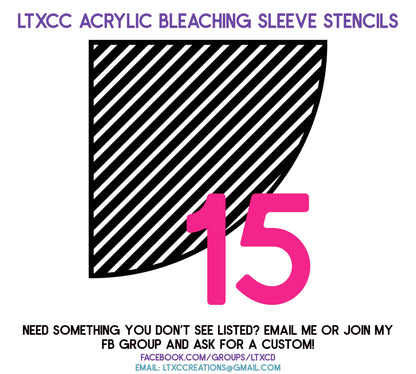 ADULT SIZE Acrylic Bleaching SLEEVE Stencils