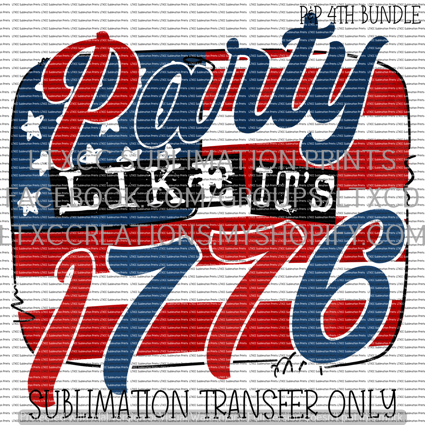 PARTY LIKE IT'S 1776 -  SUBLIMATION PRINT TRANSFER