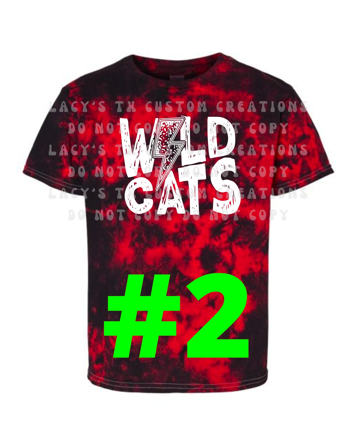 YOUTH WILDCAT TIE DYE TEES - PRE-ORDER - 7-14 DAY TURN AROUND TIME AFTER PRE-ORDER CLOSES TUESDAY, OCT. 11TH