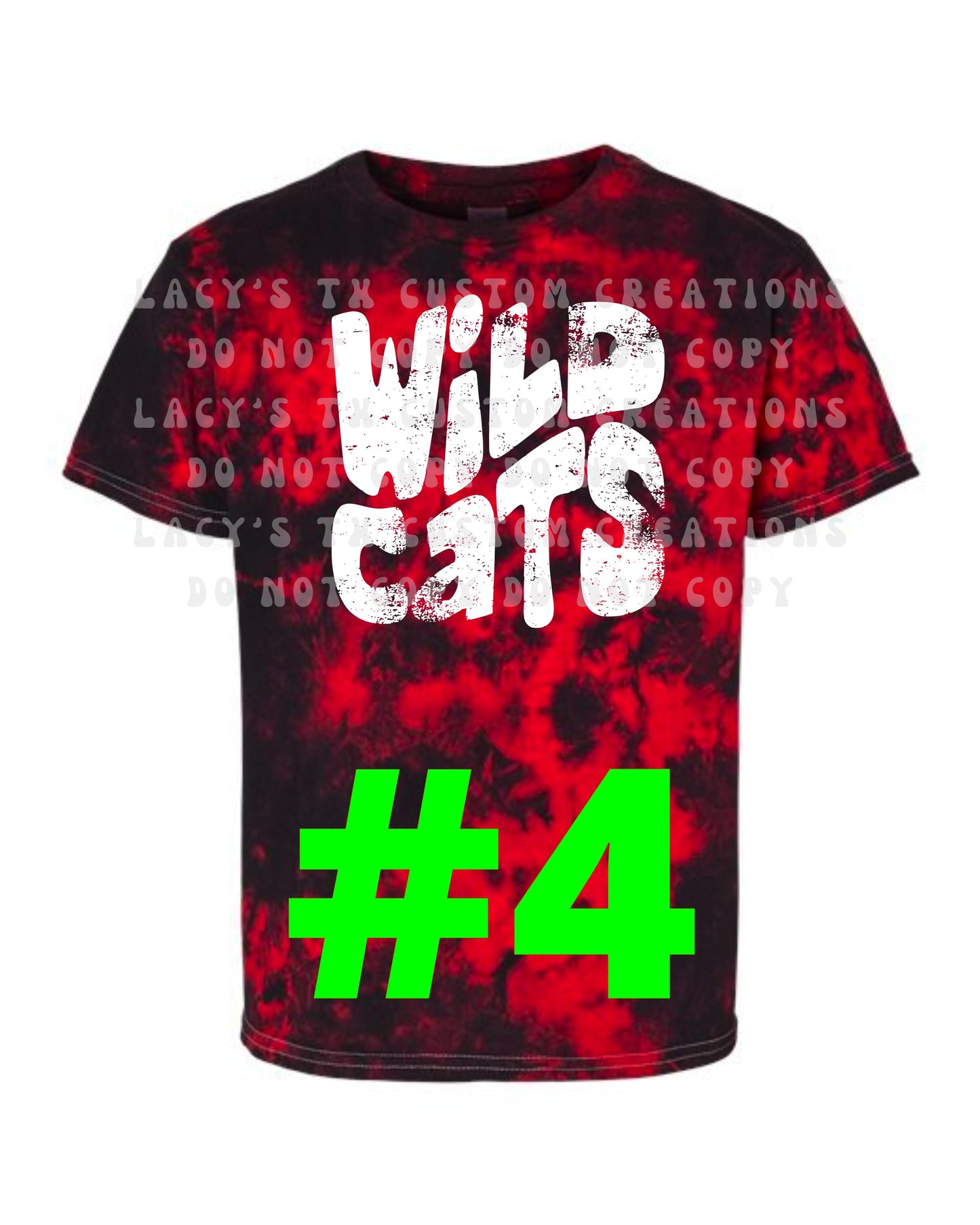 YOUTH WILDCAT TIE DYE TEES - PRE-ORDER - 7-14 DAY TURN AROUND TIME AFTER PRE-ORDER CLOSES TUESDAY, OCT. 11TH