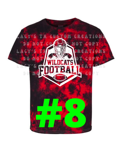 YOUTH WILDCAT TIE DYE TEES - PRE-ORDER - 7-14 DAY TURN AROUND TIME AFTER PRE-ORDER CLOSES TUESDAY, OCT. 11TH