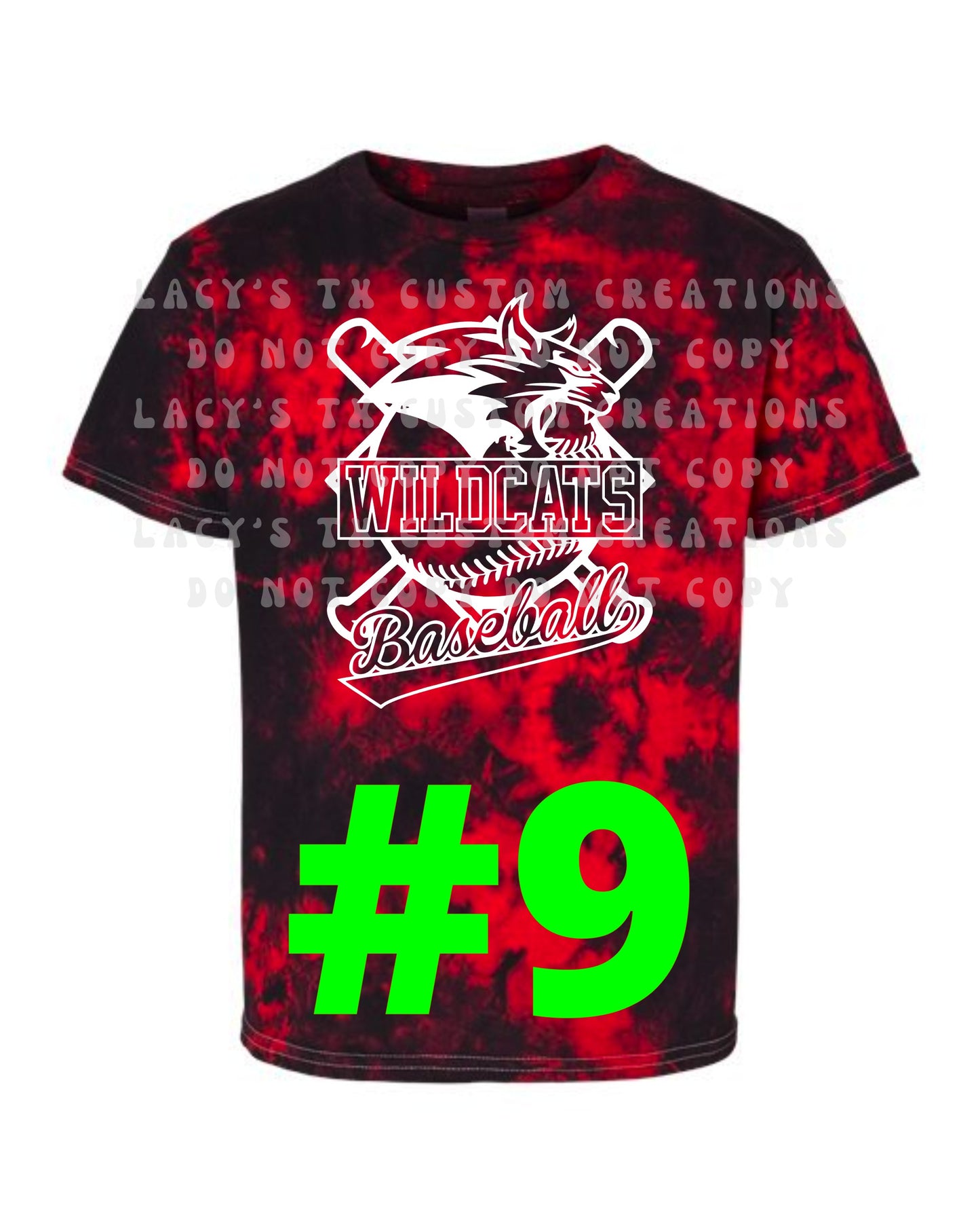 YOUTH WILDCAT TIE DYE TEES - PRE-ORDER - 7-14 DAY TURN AROUND TIME AFTER PRE-ORDER CLOSES TUESDAY, OCT. 11TH