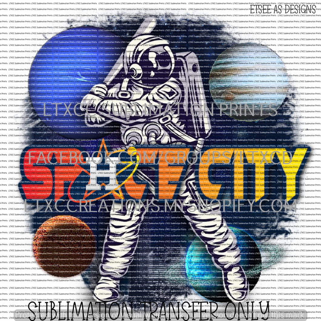 A S T R O S SPACE CITY #3  - SUBLIMATION PRINT TRANSFER