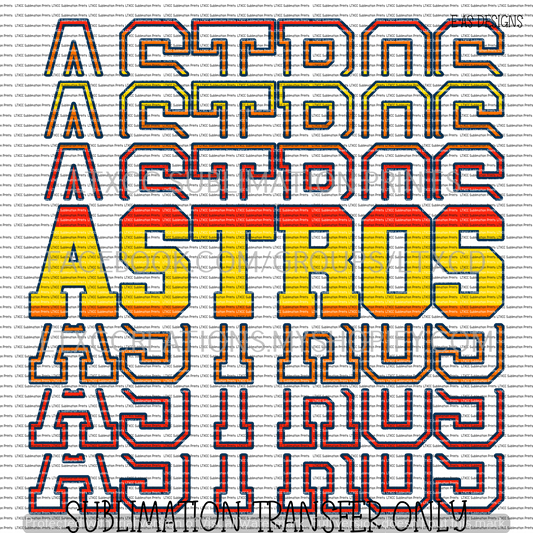 A S T R O S A S T R O S A S T R O S -  SUBLIMATION PRINT TRANSFER