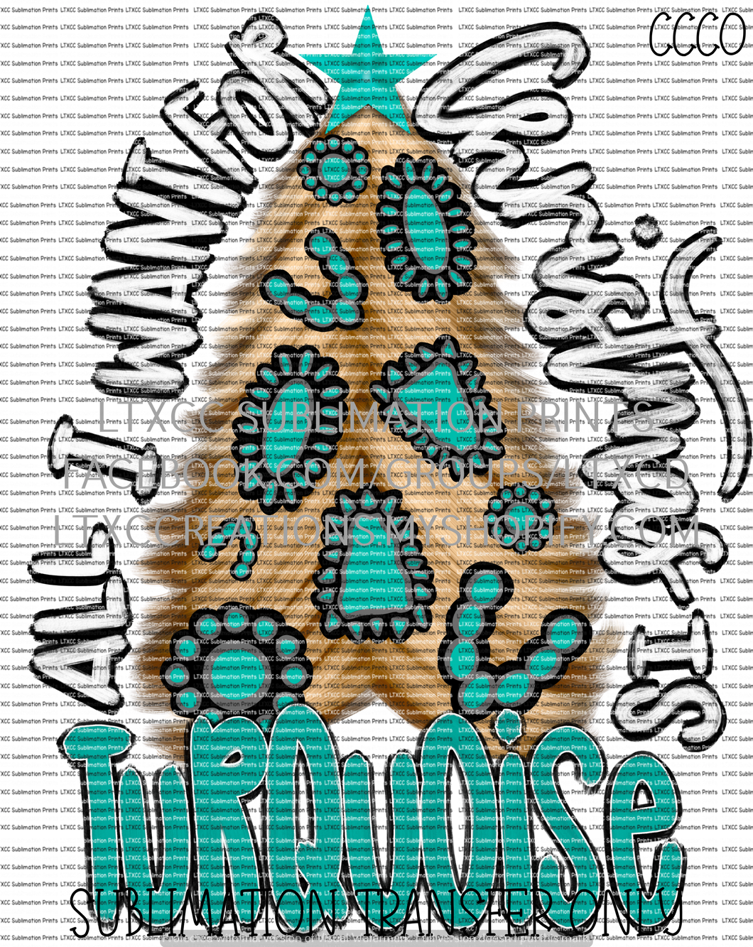 All I want for Christmas is Turquoise - SUBLIMATION PRINT TRANSFER