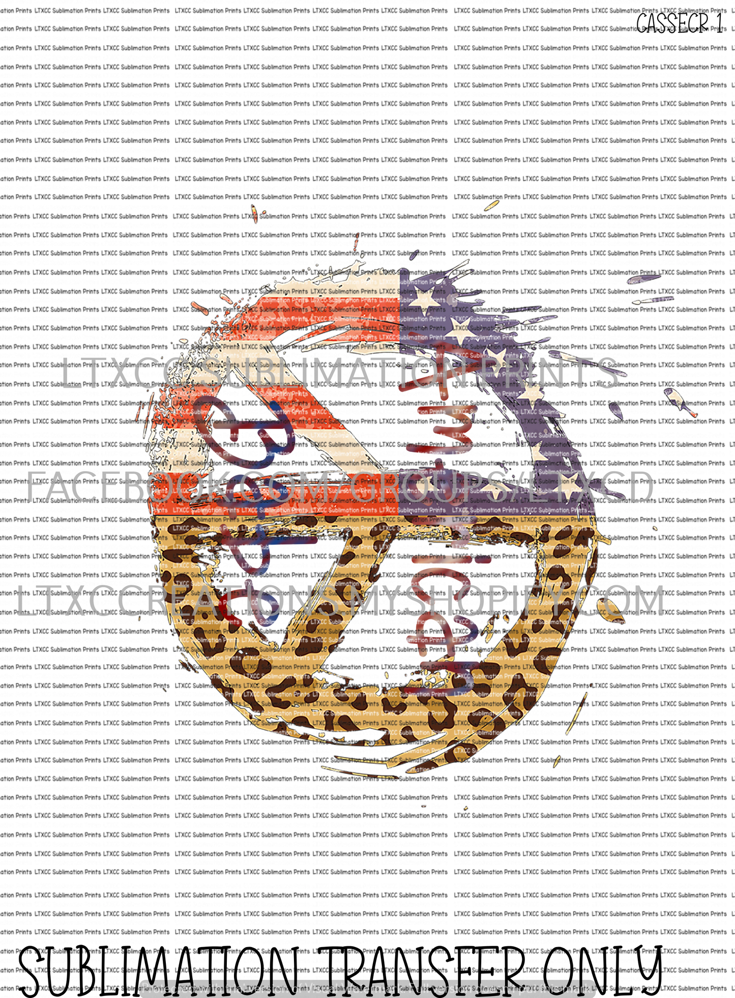 AMERICAN BABE PEACE SIGN -  SUBLIMATION PRINT TRANSFER