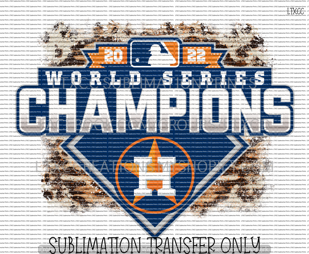 WORLD SERIES 2022 CHAMPIONS A S T R O S 2 (LEOPARDISH BACKGROUND) -  SUBLIMATION PRINT TRANSFER