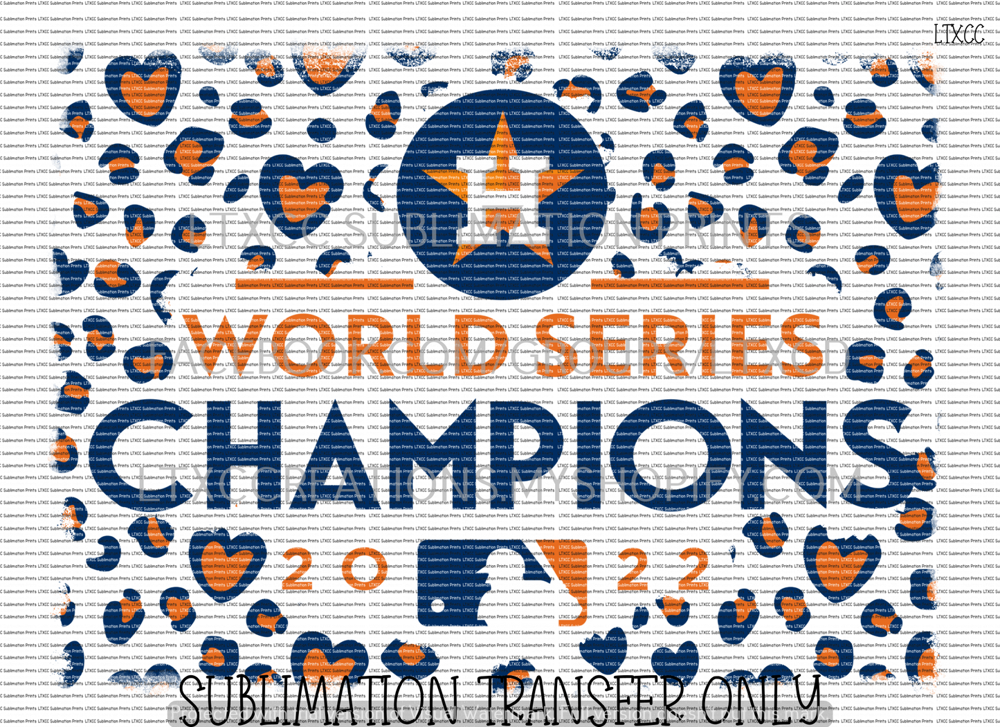 WORLD SERIES CHAMPIONS 2022 LEOPARD A S T R O S (#5) -  SUBLIMATION PRINT TRANSFER