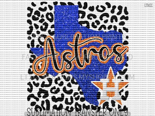 A S T R O S LEOPARD TEXAS -  SUBLIMATION PRINT TRANSFER
