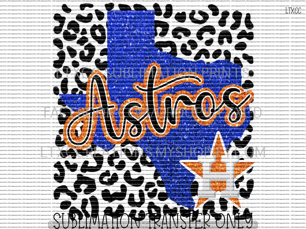 A S T R O S LEOPARD TEXAS -  SUBLIMATION PRINT TRANSFER