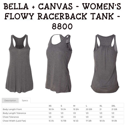 CUSTOM SOFTBALL Women's Flowy Racerback Tank - 8800 - BELLA + CANVAS