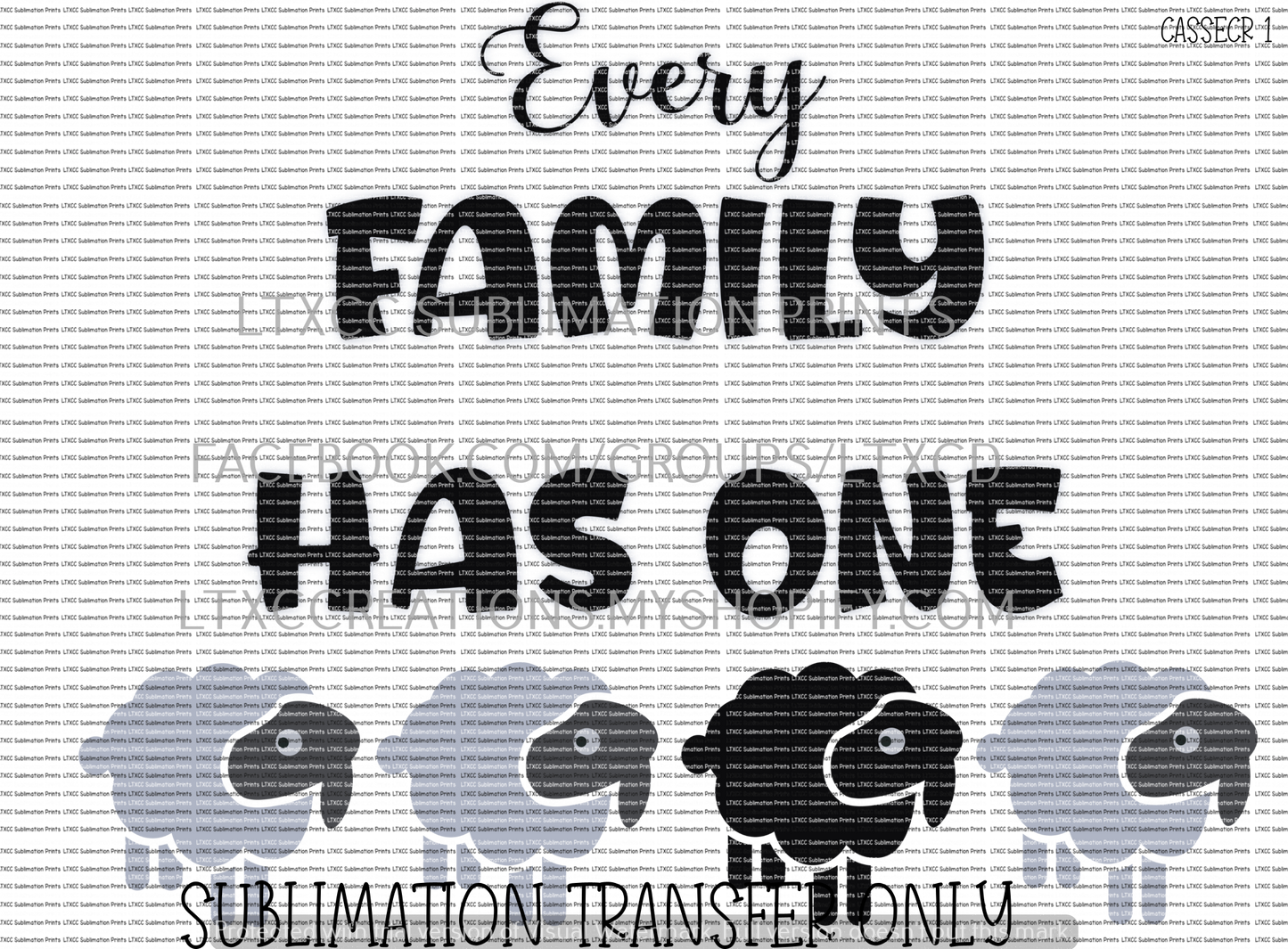 BLACK SHEEP OF THE FAMILY 2 -  SUBLIMATION PRINT TRANSFER