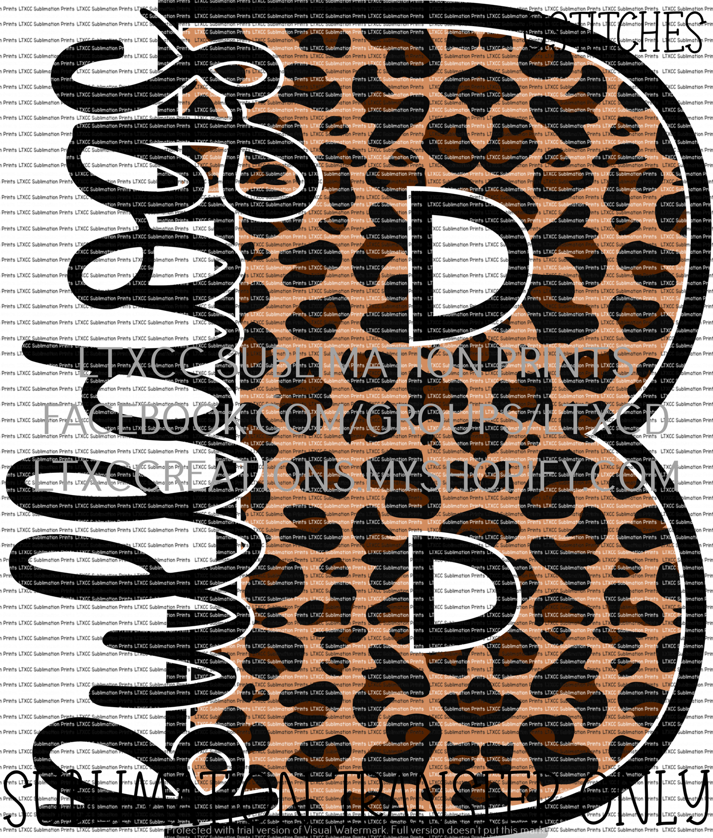 Bulldogs Leopard - SUBLIMATION PRINT TRANSFER