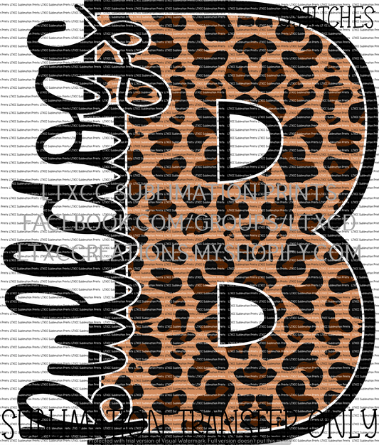 Bulldogs Leopard - SUBLIMATION PRINT TRANSFER