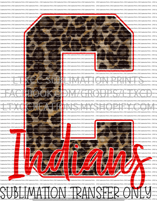 C Indians Red - SUBLIMATION PRINT TRANSFER