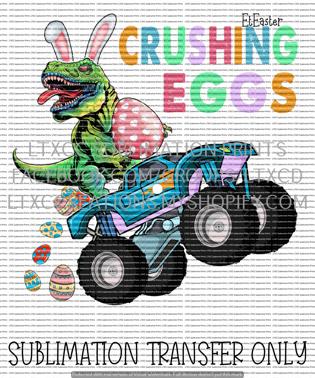 Crushing Eggs Monster Truck - SUBLIMATION PRINT TRANSFER