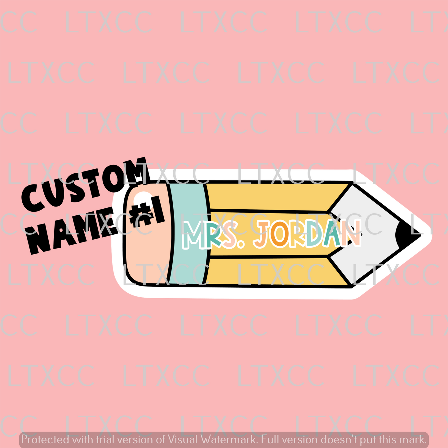Teacher Appreciation Pencil Keychain