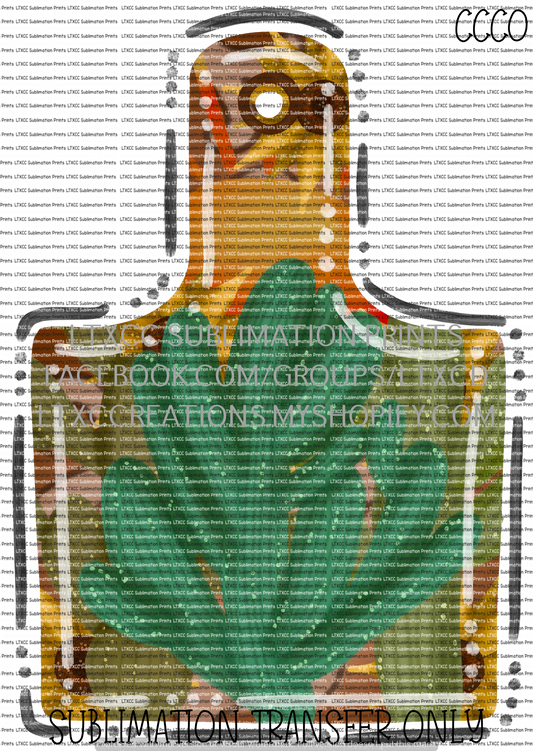 Cactus Cow Tag - SUBLIMATION PRINT TRANSFER