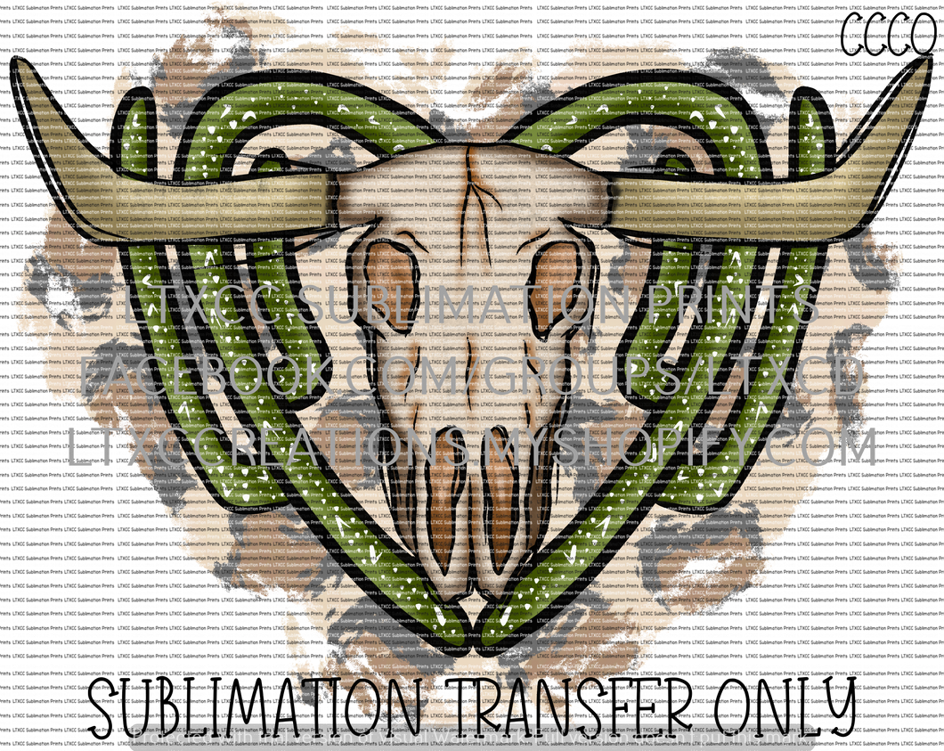 Cactus Longhorn Heart - SUBLIMATION PRINT TRANSFER