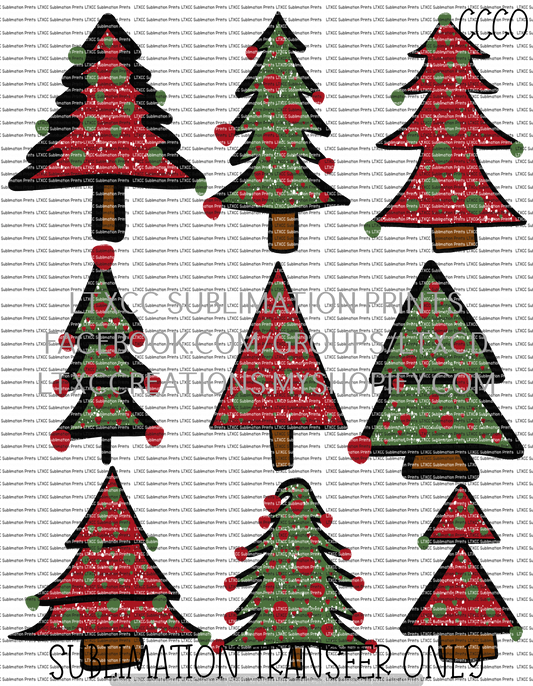 Christmas Trees - SUBLIMATION PRINT TRANSFER