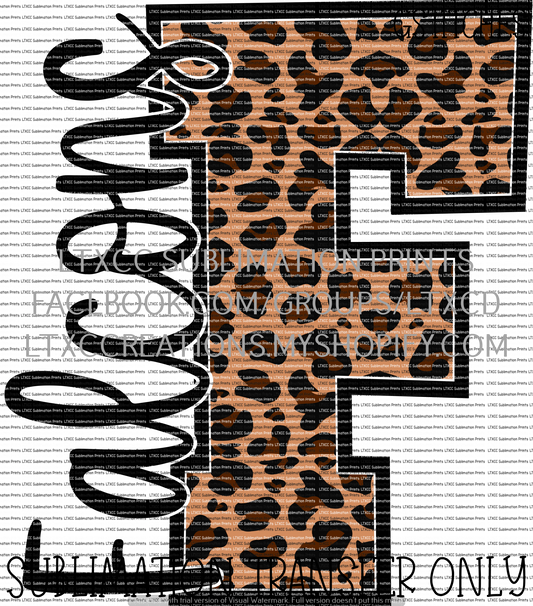 Falcons Leopard - SUBLIMATION PRINT TRANSFER