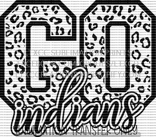 GO Indians Leopard - SUBLIMATION PRINT TRANSFER