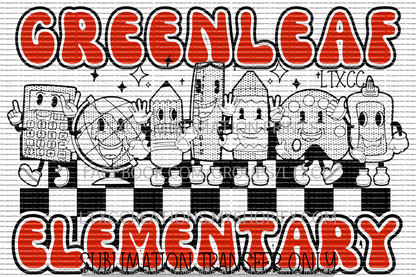 CUSTOM SCHOOL DESIGN - SUBLIMATION PRINT TRANSFER ONLY