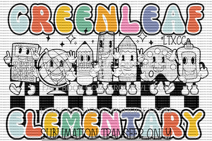 CUSTOM SCHOOL DESIGN - SUBLIMATION PRINT TRANSFER ONLY