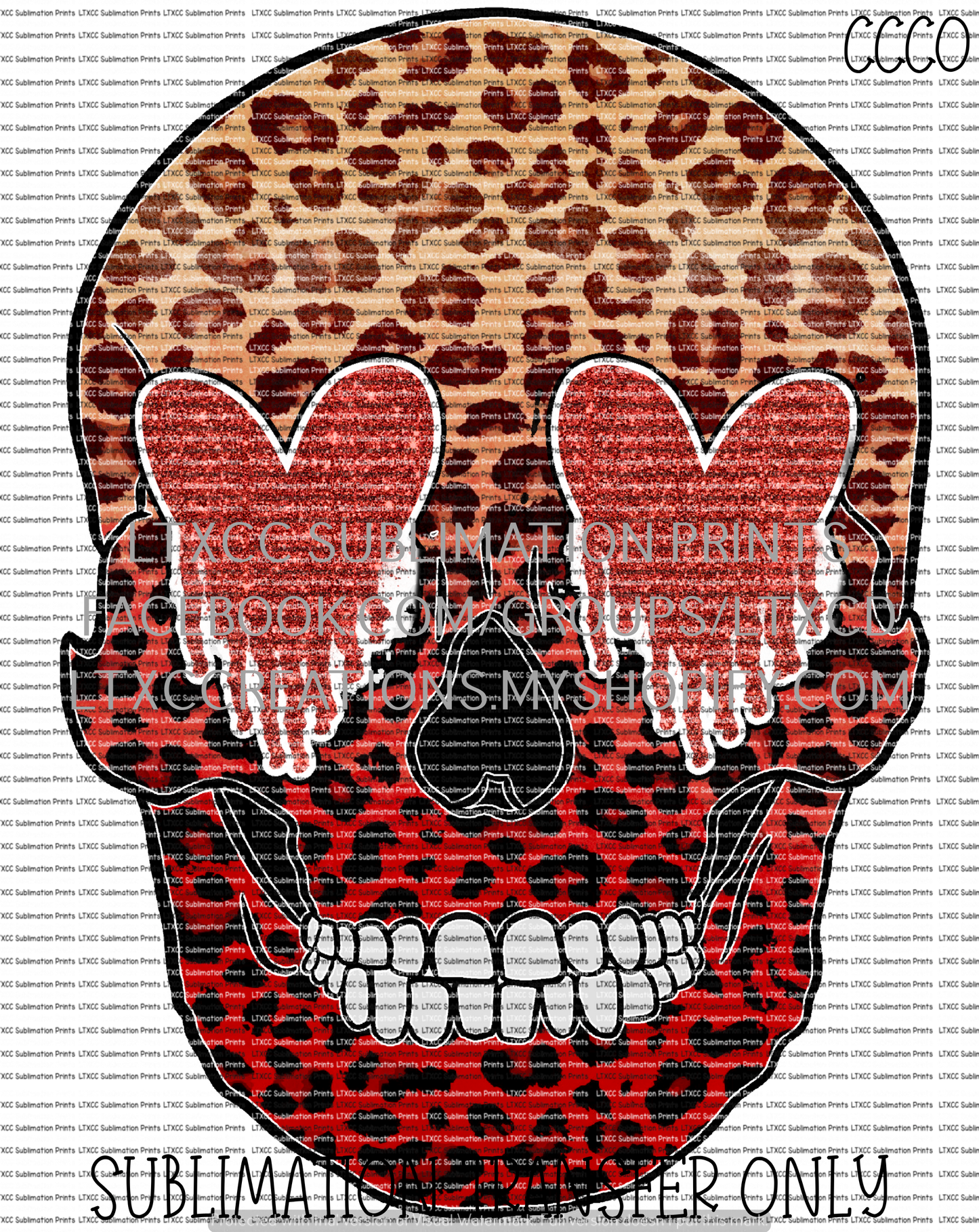 Glitter Heart Eyes - SUBLIMATION PRINT TRANSFER