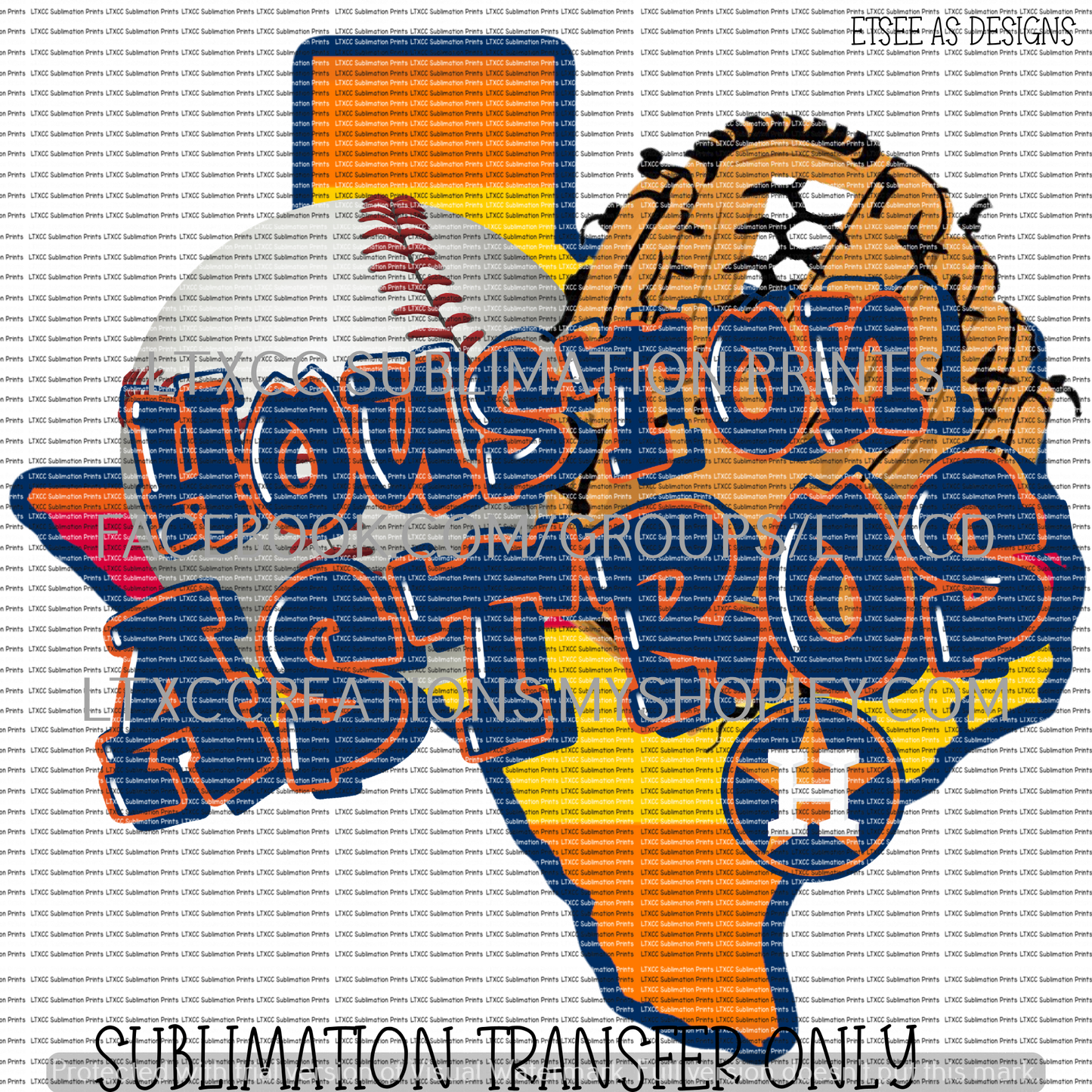 HOUSTON A S T R O S  TEXAS -  SUBLIMATION PRINT TRANSFER