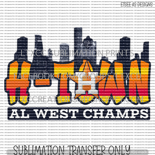 A S T R O S H-TOWN AL WEST CHAMPS -  SUBLIMATION PRINT TRANSFER