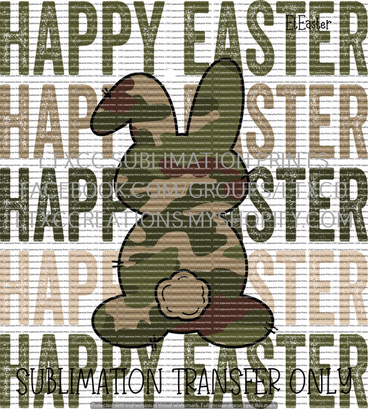 Camo Happy Easter - SUBLIMATION PRINT TRANSFER
