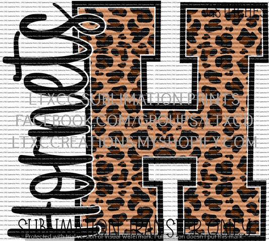 Hornets Leopard - SUBLIMATION PRINT TRANSFER