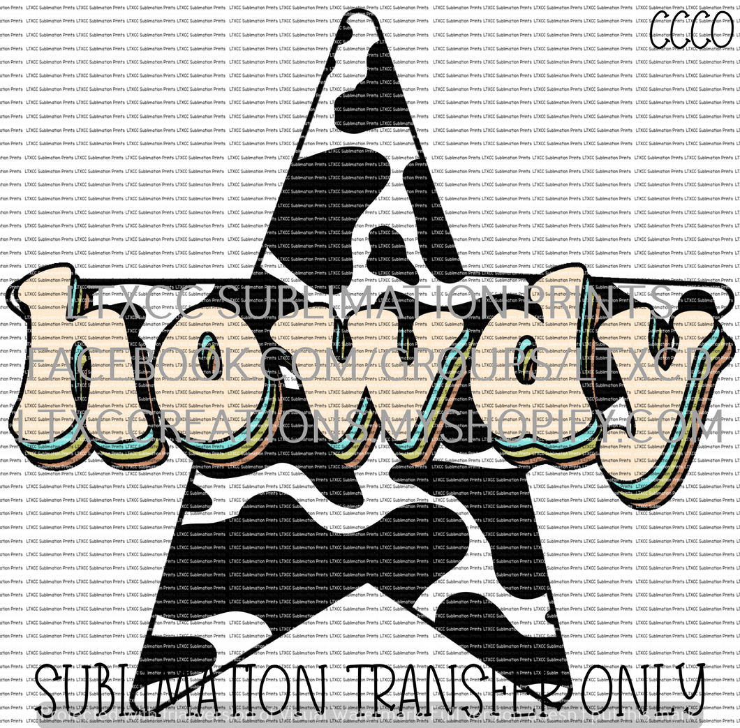 Howdy Star - SUBLIMATION PRINT TRANSFER