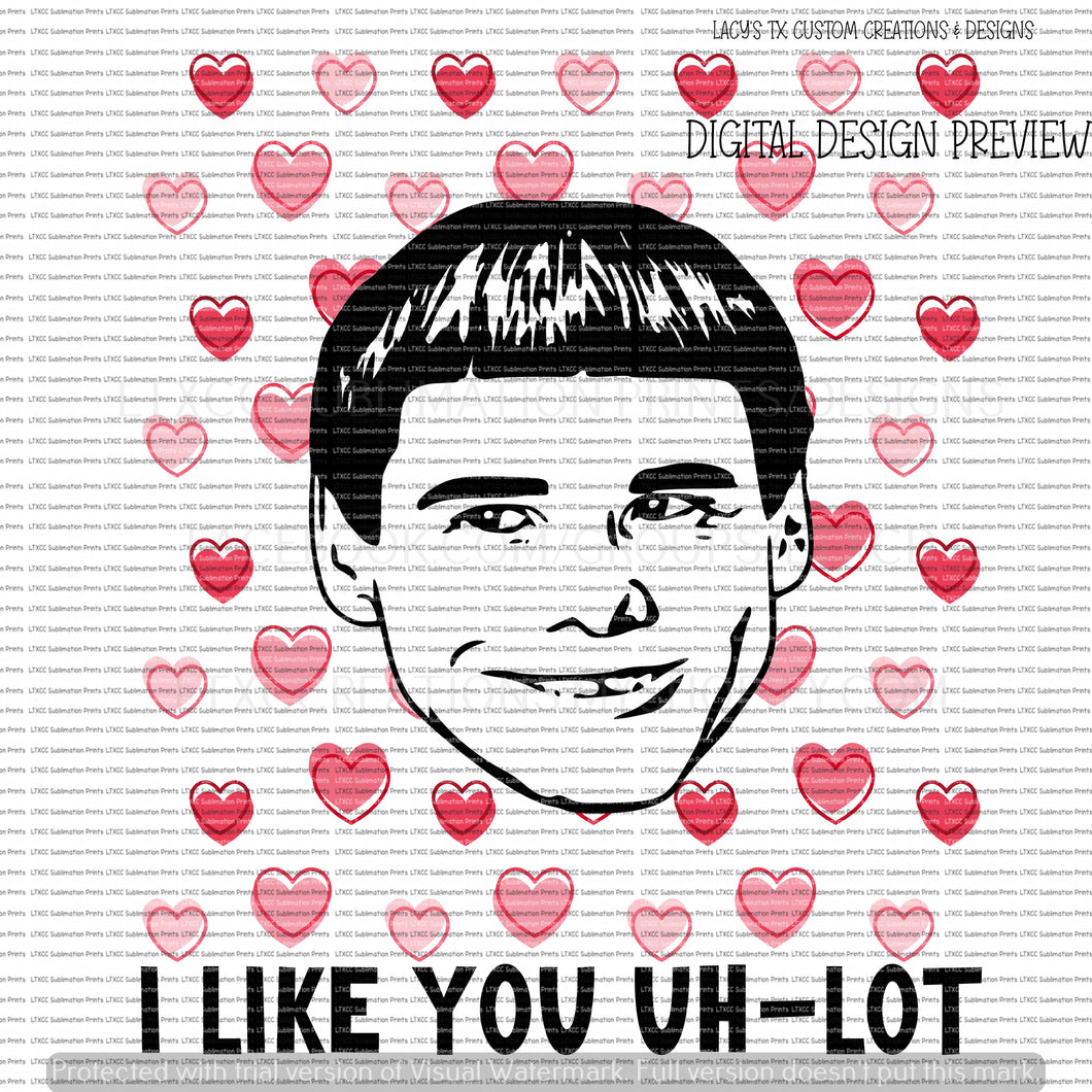 I like you uh lot png - Valentine - digital download - dumb dumber