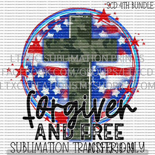 FORGIVEN AND FREE -  SUBLIMATION PRINT TRANSFER