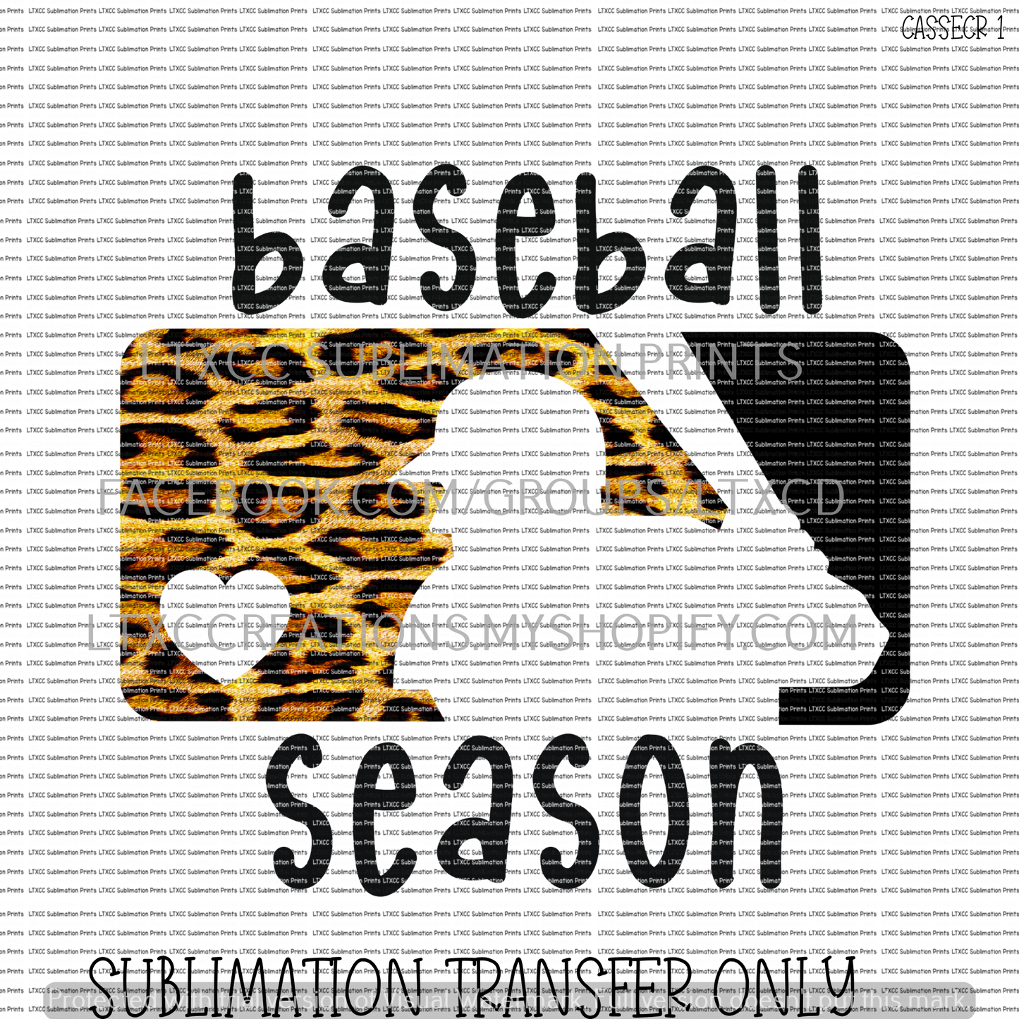 BASEBALL SEASON -  SUBLIMATION PRINT TRANSFER