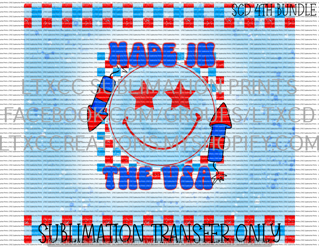 MADE IN THE USA -  TUMBLER PRINT SUBLIMATION PRINT TRANSFER