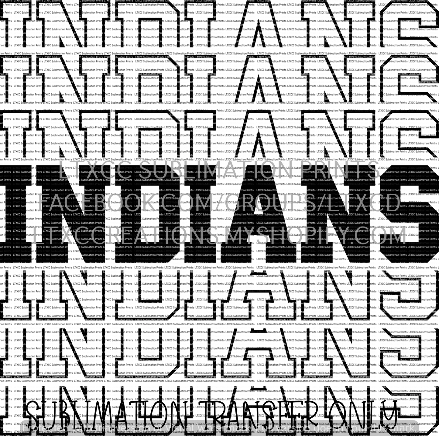 Indians - SUBLIMATION PRINT TRANSFER