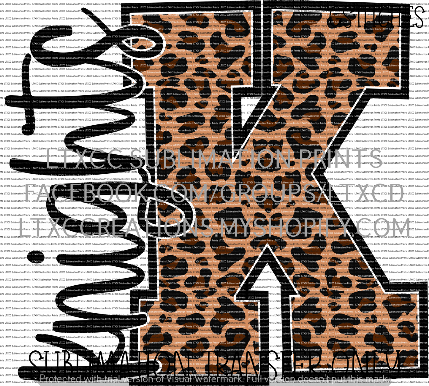 Knights Leopard - SUBLIMATION PRINT TRANSFER