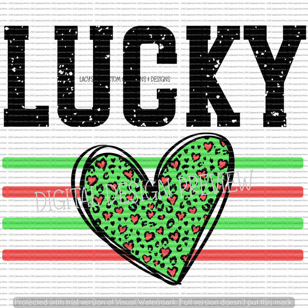 DISTRESSED LUCKY PINK/GREEN ST. PATRICK'S DAY -  DIGITAL DESIGN ONLY