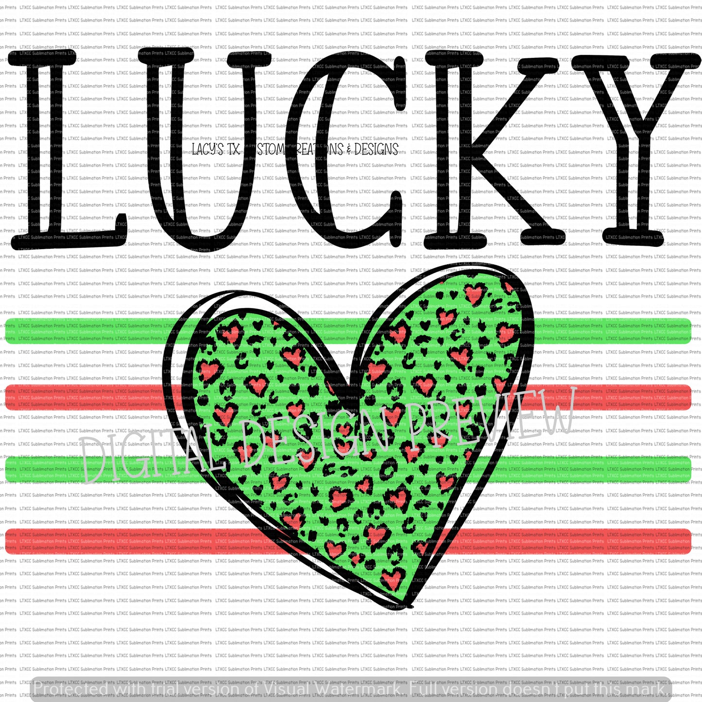 LUCKY PINK/GREEN ST. PATRICK'S DAY -  DIGITAL DESIGN ONLY