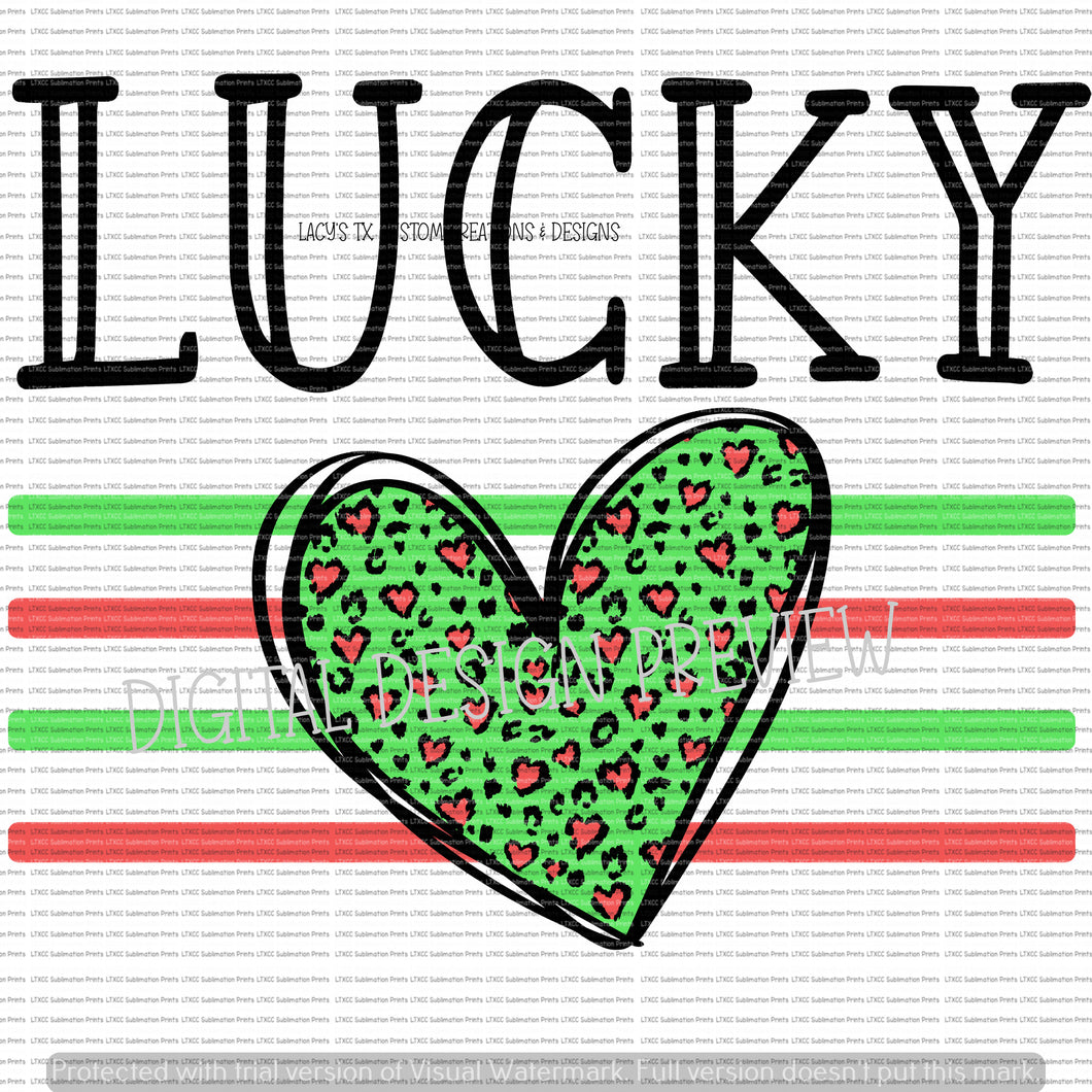 LUCKY PINK/GREEN ST. PATRICK'S DAY -  DIGITAL DESIGN ONLY