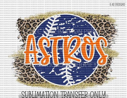 HOUSTON A S T R O S CUTE   -  SUBLIMATION PRINT TRANSFER
