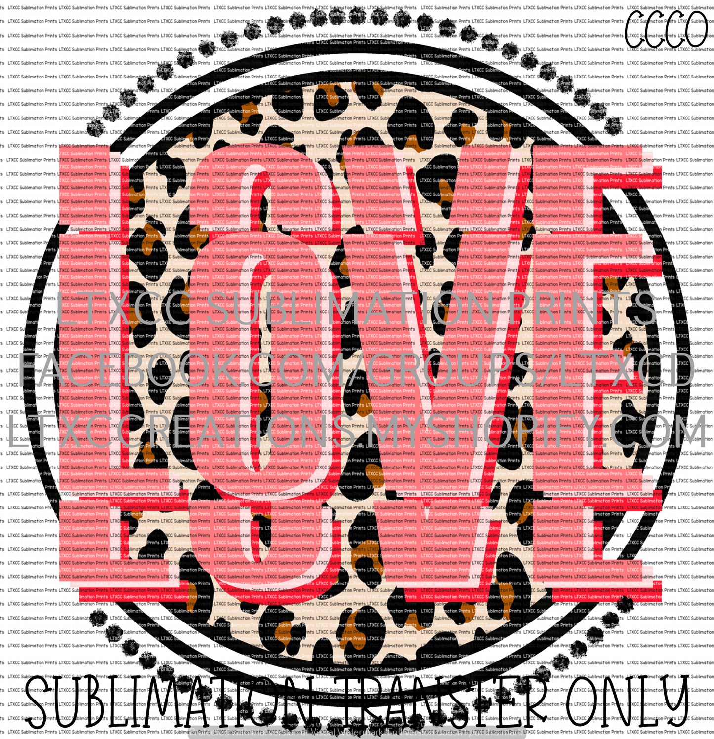 Leopard Retro Love - SUBLIMATION PRINT TRANSFER