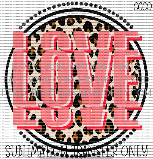 Leopard Retro Love - SUBLIMATION PRINT TRANSFER