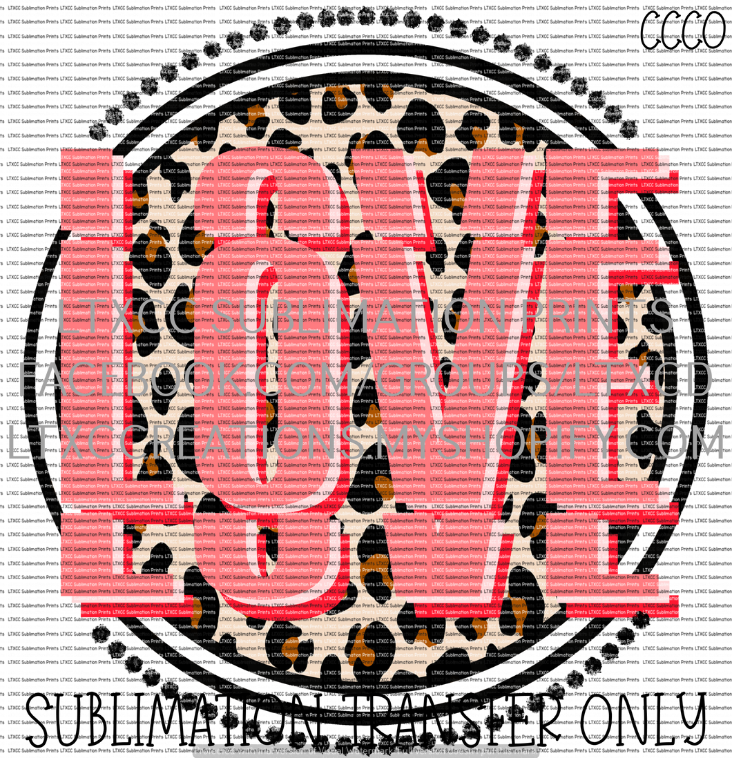 Leopard Retro Love - SUBLIMATION PRINT TRANSFER