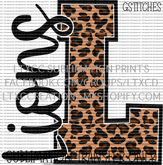 Lions Leopard - SUBLIMATION PRINT TRANSFER