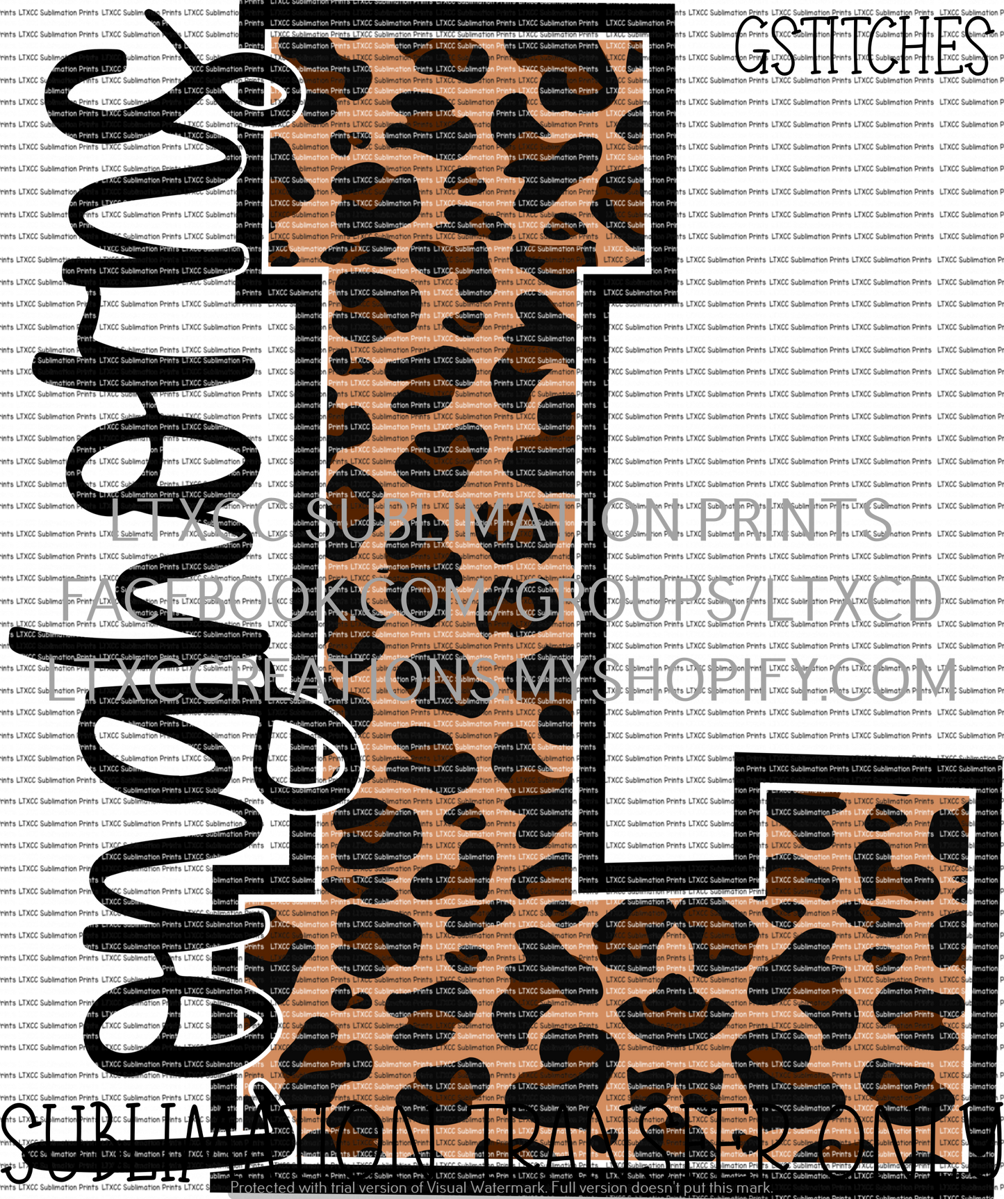 Longhorns Leopard - SUBLIMATION PRINT TRANSFER