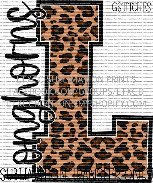 Longhorns Leopard - SUBLIMATION PRINT TRANSFER